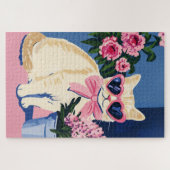 Preppy Cat Puzzel Legpuzzel (Horizontaal)