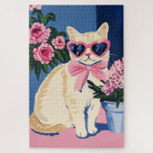 Preppy Cat Puzzel Legpuzzel (Verticaal)