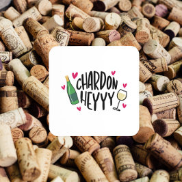 Preppy Chardonnay Funny Beverage Coaster Bier Onderzetter