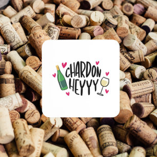 Preppy Chardonnay Funny Beverage Coaster Bier Onderzetter