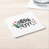 Preppy Chardonnay Funny Kartonnen Onderzetters (Schuin)
