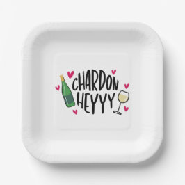 Preppy Chardonnay Funny Papieren Bordje