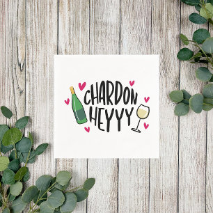 Preppy Chardonnay Funny Servet