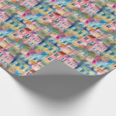 Preppy Charleston Huizen Cadeaupapier (Hoek)