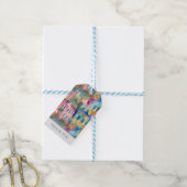 Preppy Charleston huizen gepersonaliseerd Cadeaulabel (Met Touw)