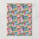 Preppy Charleston huizen gepersonaliseerd Informatiekaartje (Achterkant)