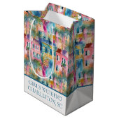 Preppy Charleston huizen gepersonaliseerd Medium Cadeauzakje (Achterkant Gekanteld)