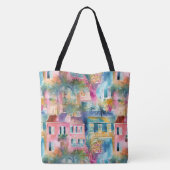 Preppy Charleston huizen gepersonaliseerd Tote Bag (Achterkant)
