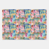 Preppy Charleston Huizen Inpakpapier Vel (Voorkant)