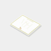 Preppy Chartreuse Monogram Golden Retriever Post-it® Notes (Schuin)