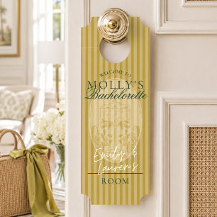 Preppy Chartreuse Streep Meisjesuitje Weekend Deurhanger