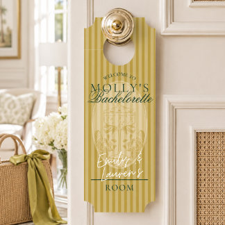 Preppy Chartreuse Streep Meisjesuitje Weekend Deurhanger