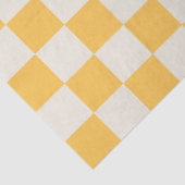 Preppy Checkerboard Geel Wit Mod Retro Tissuepapier (Detail)