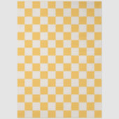 Preppy Checkerboard Geel Wit Mod Retro Tissuepapier (Voorkant)