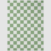 Preppy Checkerboard Green White Mod Retro Tissuepapier (Voorkant)