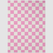 Preppy Checkerboard Pink White Mod Retro Tissuepapier (Voorkant)