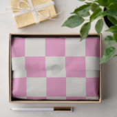 Preppy Checkerboard Roze Wit Mod Retro Tissuepapier (Geschenk)