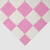 Preppy Checkerboard Roze Wit Mod Retro Tissuepapier (Detail)