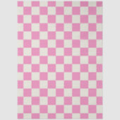 Preppy Checkerboard Roze Wit Mod Retro Tissuepapier (Voorkant)