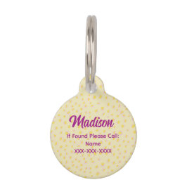 Preppy Cheetah Print Huisdierpenning