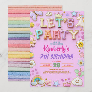 Preppy Chenille Patch Letter Stickers Verjaardag Kaart