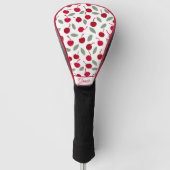 Preppy Cherry Fruit Patroon Golfheadcover (Voorkant)