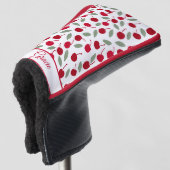 Preppy Cherry Fruit Patroon Golfheadcover (3/4 voorkant)