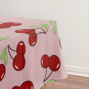 Preppy Cherry schaakbordpatroon Tafelkleed