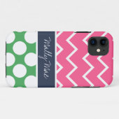 Preppy Chevron Dot Mally Mac iPhone 5 Hoesje (Achterkant (horizontaal))