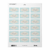 Preppy Chevron Stripe Modern Monogrammed Name Etiket (Full Sheet)