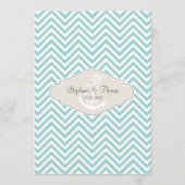 Preppy Chevron Stripe Modern Monogrammed Name Menu (Voorkant)