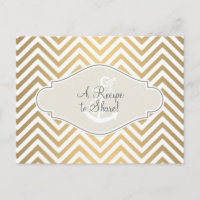 Preppy Chevron Stripe Modern Nautical Anchor