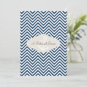 Preppy Chevron Stripe Modern Nautical Anchor Kaart (Staand voorkant)