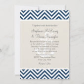 Preppy Chevron Stripe Modern Nautical Anchor Kaart (Achterkant)
