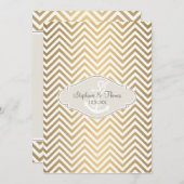 Preppy Chevron Stripe Modern Nautical Anchor Menu (Voorkant / Achterkant)