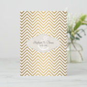 Preppy Chevron Stripe Modern Nautical Anchor Menu (Staand voorkant)