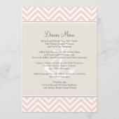 Preppy Chevron Stripe Modern Nautical Anchor Menu (Achterkant)
