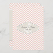 Preppy Chevron Stripe Modern Nautical Anchor Menu (Voorkant / Achterkant)