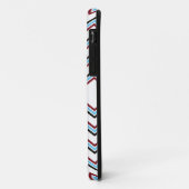 Preppy chevron zigzag Blue red patroonmonogram Case-Mate iPhone Case (Achterkant/links)
