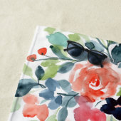 Preppy Chic Bloemige Huwelijksreis Cadeaus Persoon Strandlaken (In situ)