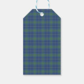 Preppy Chic Buxus Krans Monogram Prettig Kerstfees Cadeaulabel (Achterkant)