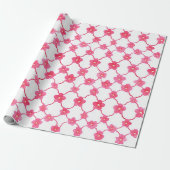 Preppy Chic Ditsy Roze bloemen Cadeaupapier (Uitgerold)