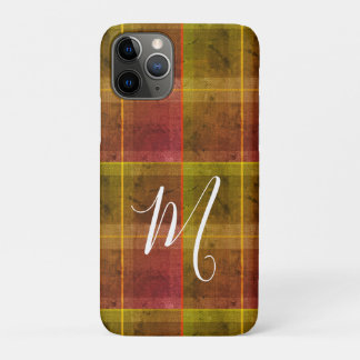 Preppy chic eerste herfst oranje tartan ruit Case-Mate iPhone case