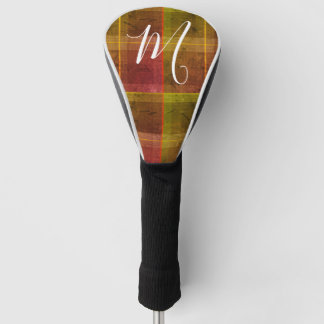 Preppy chic eerste herfst oranje tartan ruit golfheadcover