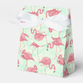 Preppy Chic Elegant Pink Flamingo Pattern Bedankdoosjes (Voorkant Zijde)