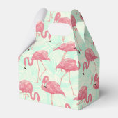 Preppy Chic Elegant Pink Flamingo Pattern Bedankdoosjes (Voorkant Zijde)
