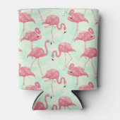 Preppy Chic Elegant Pink Flamingo Pattern Blikjeskoeler (Voorkant)