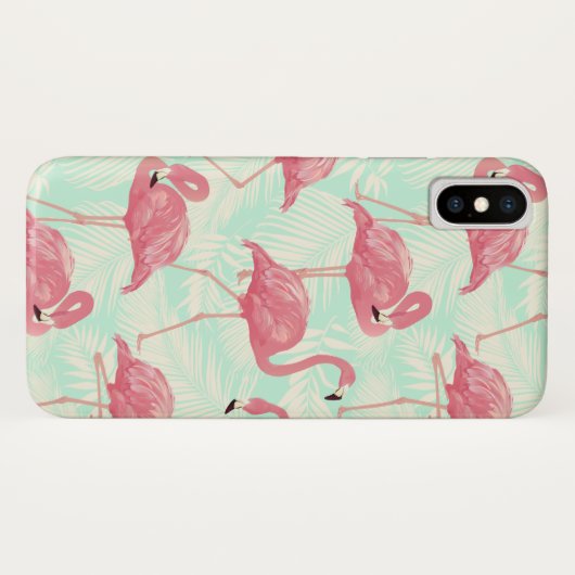 Preppy Chic Elegant Pink Flamingo Pattern Case-Mate iPhone Case (Achterkant (horizontaal))