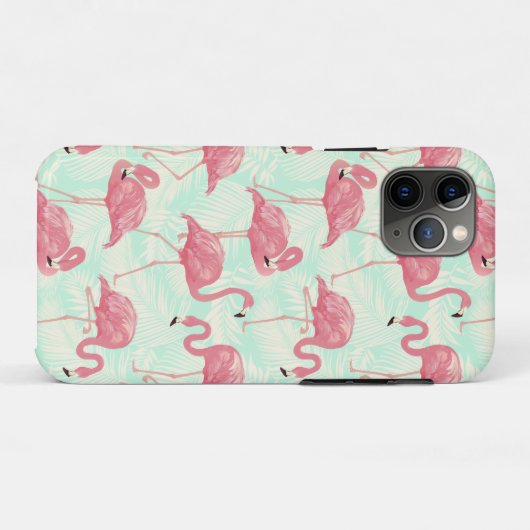 Preppy Chic Elegant Pink Flamingo Pattern Case-Mate iPhone Case (Achterkant (horizontaal))