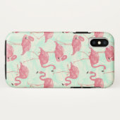 Preppy Chic Elegant Pink Flamingo Pattern Case-Mate iPhone Case (Achterkant (horizontaal))